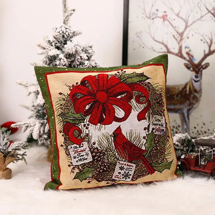 Christmas Square Pillow Cover Home Christmas Decorations - Bellarte Enchanté Christmas Square Pillow Cover Home Christmas Decorations
