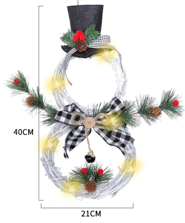Christmas wreath pendant LED lights garland - Bellarte Enchanté Christmas wreath pendant LED lights garland