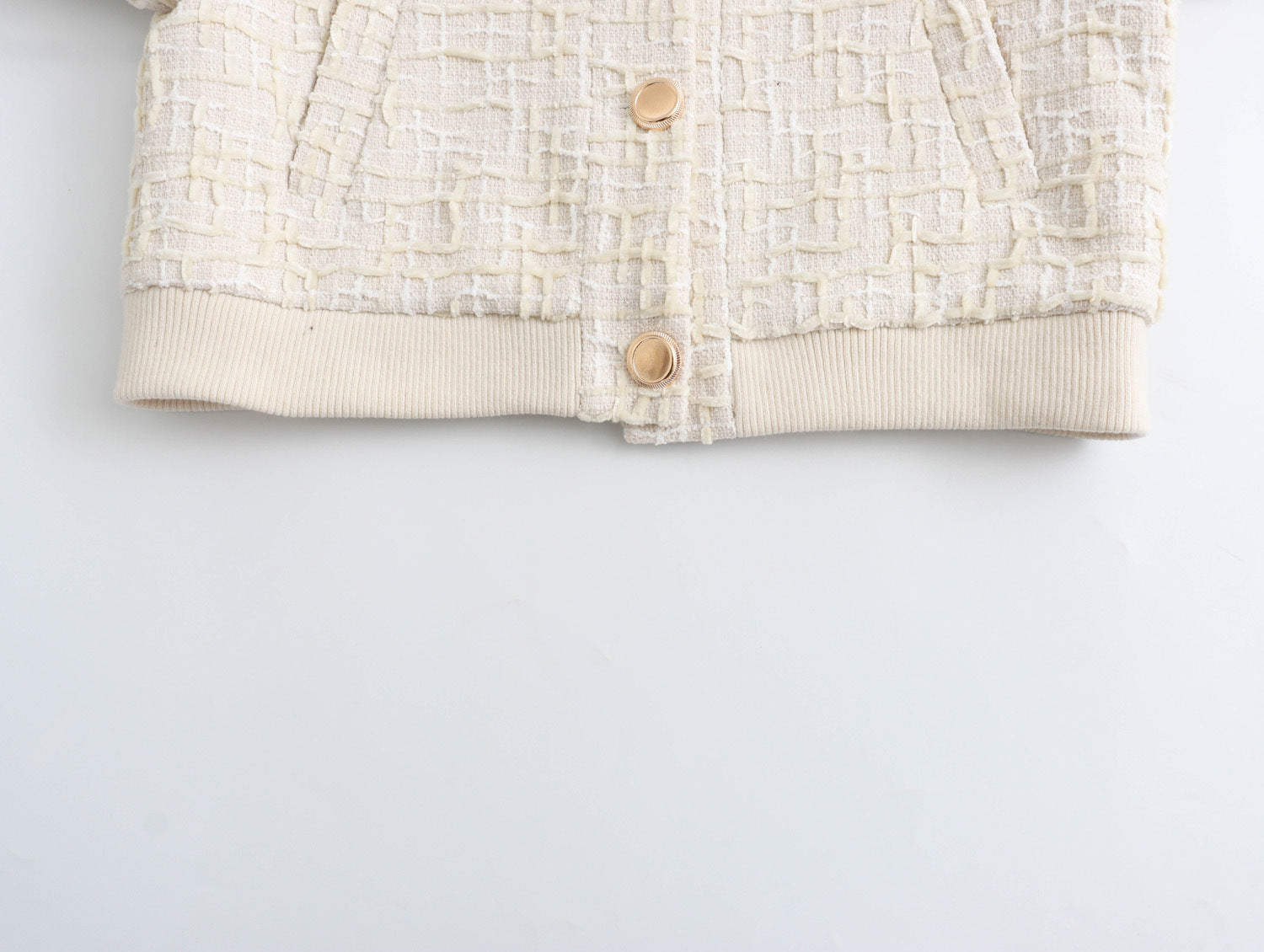 Classic Style Texture Short Bomber Jacket Coat - Bellarte Enchanté Classic Style Texture Short Bomber Jacket Coat