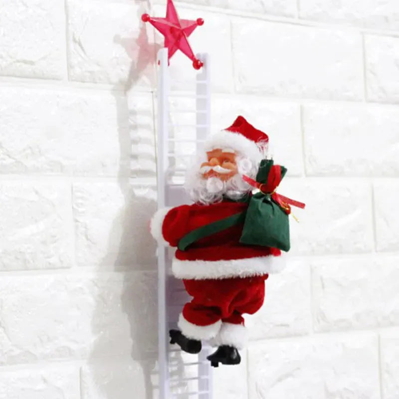 Climbing Ladder Electric Santa Claus Climbing Red Ladder Doll Toy - Bellarte Enchanté Climbing Ladder Electric Santa Claus Climbing Red Ladder Doll Toy