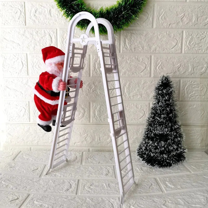 Climbing Ladder Electric Santa Claus Climbing Red Ladder Doll Toy - Bellarte Enchanté Climbing Ladder Electric Santa Claus Climbing Red Ladder Doll Toy