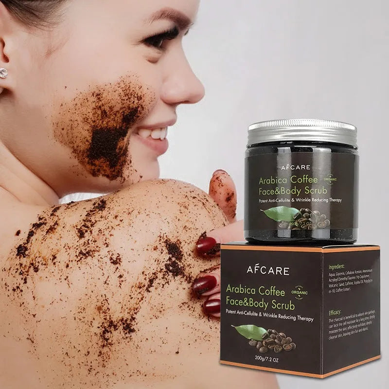 Coffee Scrub Cream Clean Facial Body - Bellarte Enchanté Coffee Scrub Cream Clean Facial Body
