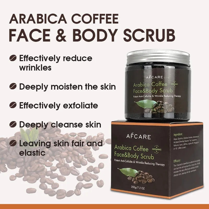 Coffee Scrub Cream Clean Facial Body - Bellarte Enchanté Coffee Scrub Cream Clean Facial Body