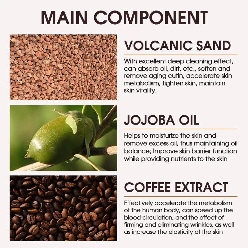 Coffee Scrub Cream Clean Facial Body - Bellarte Enchanté Coffee Scrub Cream Clean Facial Body