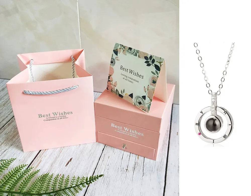 Coffret Cadeau Collier Rose, Cadeau Parfait Pour La Saint-Valentin - Bellarte Enchanté Coffret Cadeau Collier Rose, Cadeau Parfait Pour La Saint-Valentin