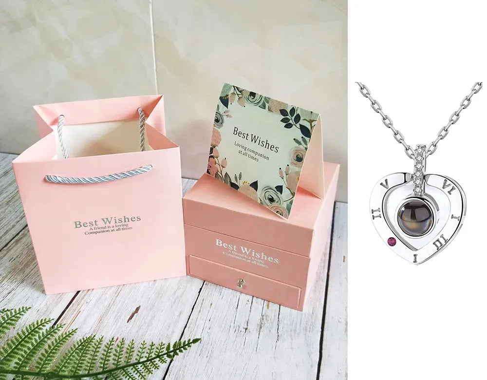 Coffret Cadeau Collier Rose, Cadeau Parfait Pour La Saint-Valentin - Bellarte Enchanté Coffret Cadeau Collier Rose, Cadeau Parfait Pour La Saint-Valentin