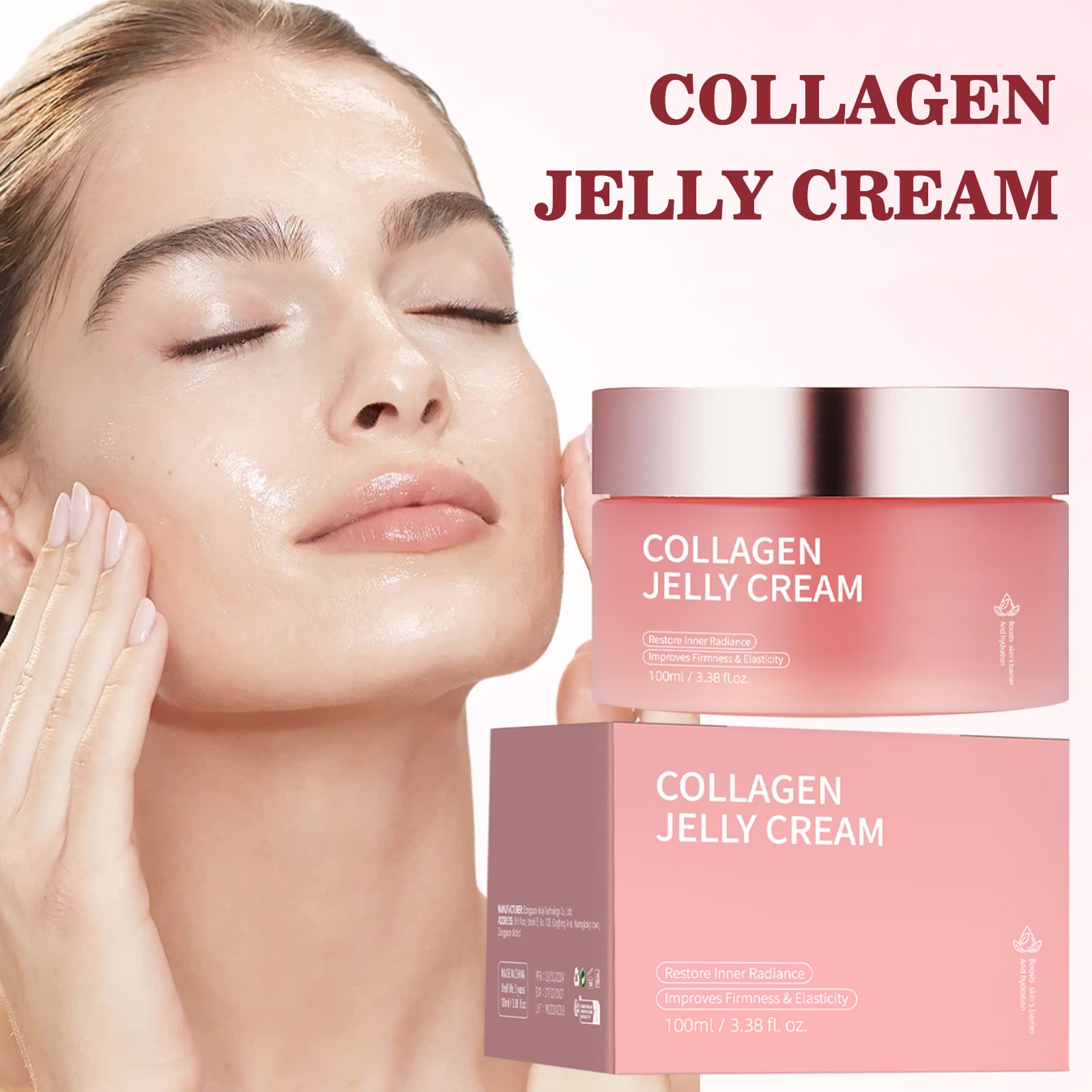 Collagen Jelly Face Cream Nicotinamide Gel Moisturizing And Brightening Facial Mask Anti-aging Shrinks Pores Jelly Cream Essence - Bellarte Enchanté Collagen Jelly Face Cream Nicotinamide Gel Moisturizing And Brightening Facial Mask Anti-aging Shrinks Pores Jelly Cream Essence