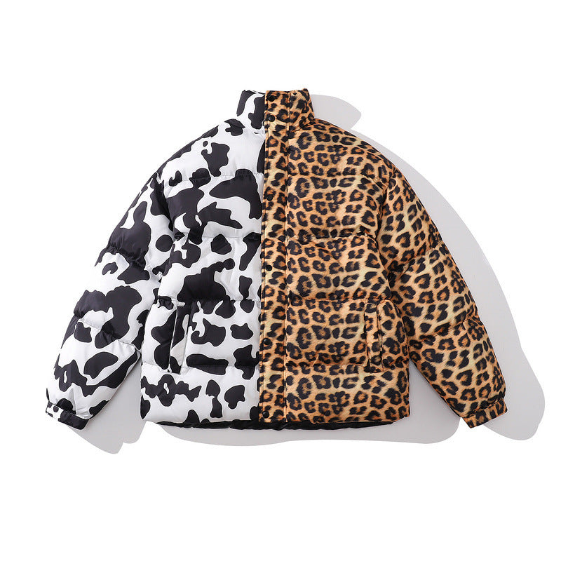 Color-blocking Thick Bread Clothes Loose Cotton-padded Jackets For Men And Women - Bellarte Enchanté Color-blocking Thick Bread Clothes Loose Cotton-padded Jackets For Men And Women