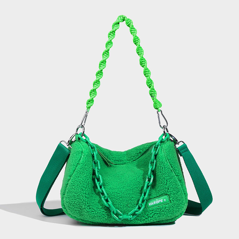 Color Contrast Chain One Shoulder Underarm Bag - Bellarte Enchanté Color Contrast Chain One Shoulder Underarm Bag