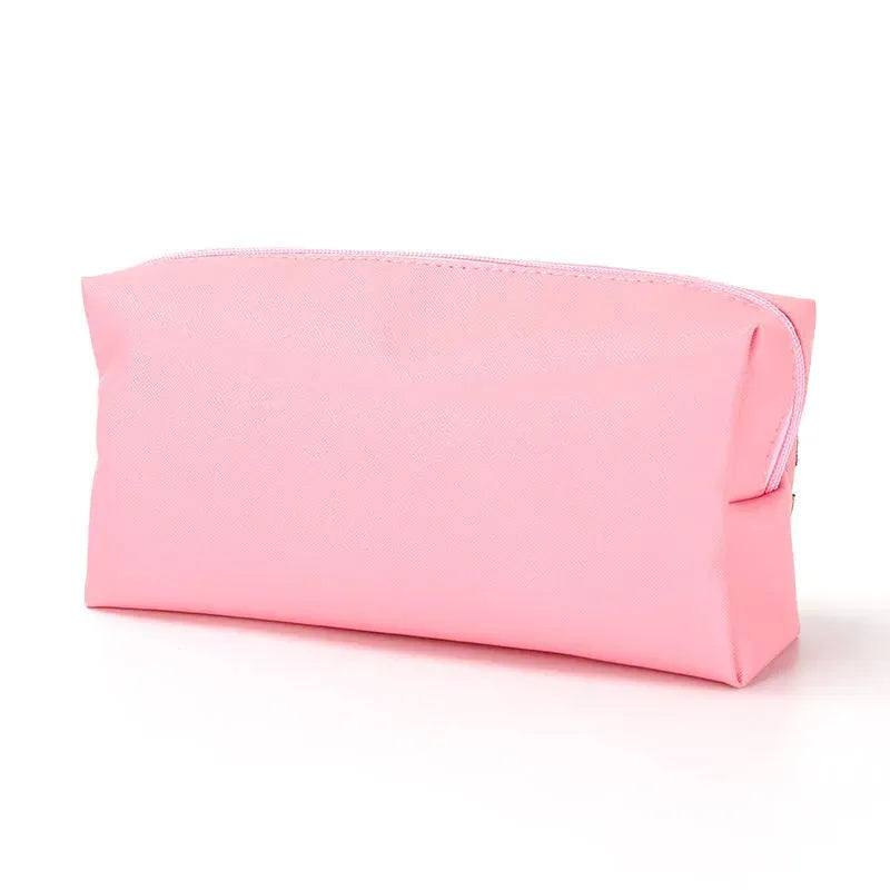 Colorful Chenille Five Letters Pu Waterproof Large Cosmetic Bag - Bellarte Enchanté Colorful Chenille Five Letters Pu Waterproof Large Cosmetic Bag