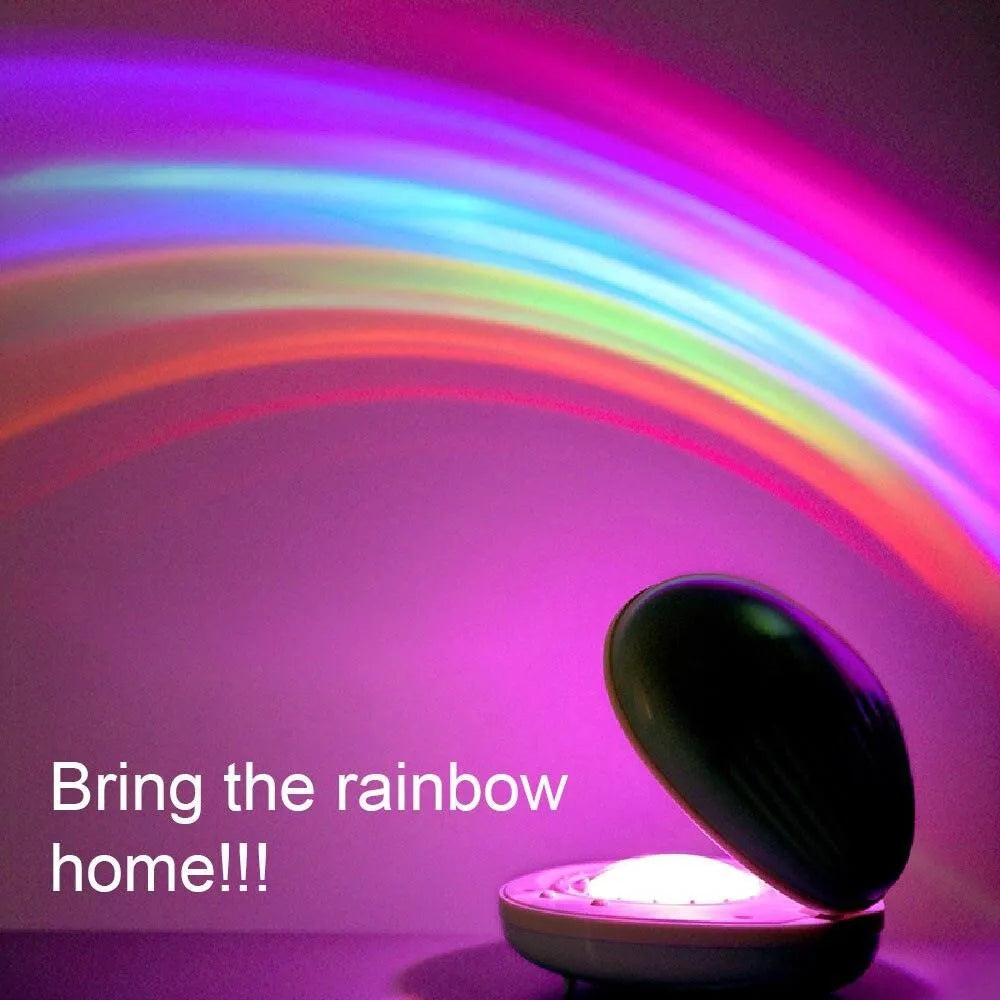 Colorful Rainbow Projection Lamp LED Night Light Shell Light Novelty Rechargeable Night Light for Children Kids Gift Light - Bellarte Enchanté Colorful Rainbow Projection Lamp LED Night Light Shell Light Novelty Rechargeable Night Light for Children Kids Gift Light