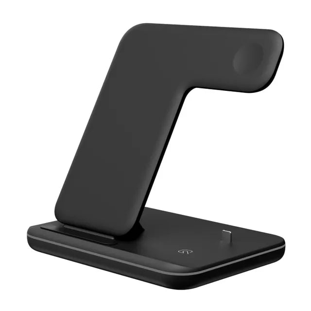 Compatible Mobile Phone Watch Earphone Wireless Charger 3 In 1 Wireless Charger Stand - Bellarte Enchanté Compatible Mobile Phone Watch Earphone Wireless Charger 3 In 1 Wireless Charger Stand