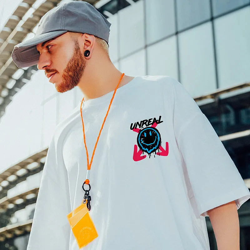 Cotton New Man's T-Shirt Harajuku Summer - Bellarte Enchanté Cotton New Man's T-Shirt Harajuku Summer