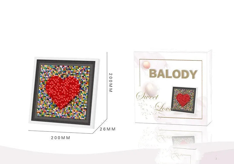 Couple DIY Love Heart Pixel Art Decoration Toys - Bellarte Enchanté Couple DIY Love Heart Pixel Art Decoration Toys