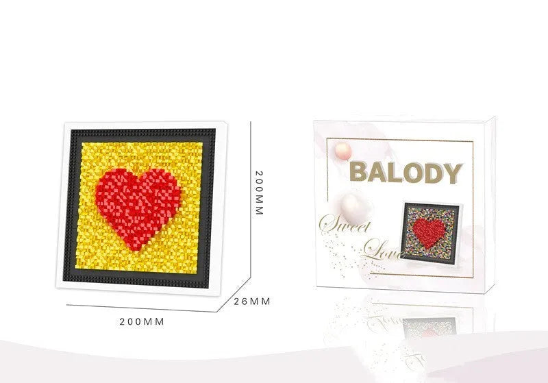 Couple DIY Love Heart Pixel Art Decoration Toys - Bellarte Enchanté Couple DIY Love Heart Pixel Art Decoration Toys