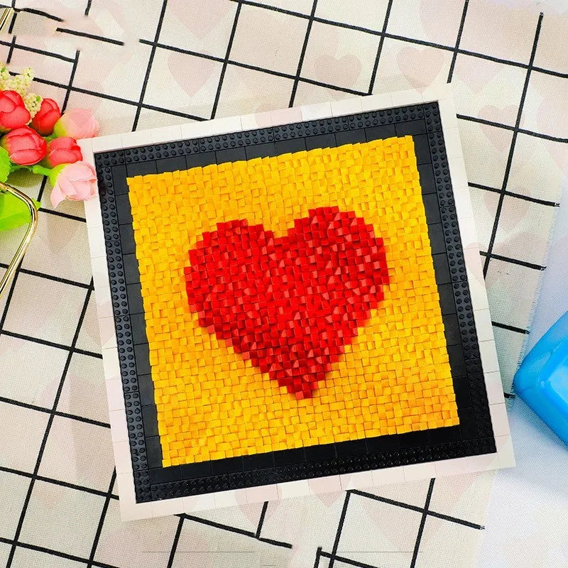 Couple DIY Love Heart Pixel Art Decoration Toys - Bellarte Enchanté Couple DIY Love Heart Pixel Art Decoration Toys