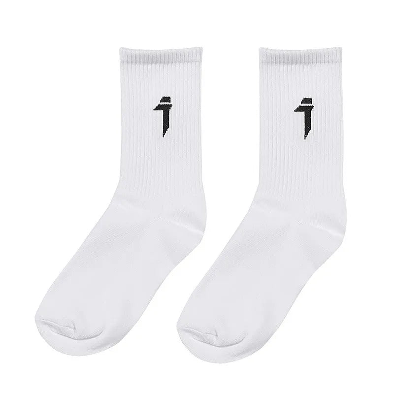 Couple Tide Hosiery Machine Neng Feng Athletic Socks Hip Hop Pure Cotton Knitted Tube Socks - Bellarte Enchanté Couple Tide Hosiery Machine Neng Feng Athletic Socks Hip Hop Pure Cotton Knitted Tube Socks