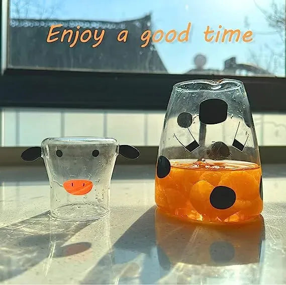 Cow Carafe Pitcher Cow Water Pitcher With Cup Bedside Water Carafe Cow Glass Set Cow Pitcher Water Carafe With Glass Cup For Nightstand - Bellarte Enchanté Cow Carafe Pitcher Cow Water Pitcher With Cup Bedside Water Carafe Cow Glass Set Cow Pitcher Water Carafe With Glass Cup For Nightstand
