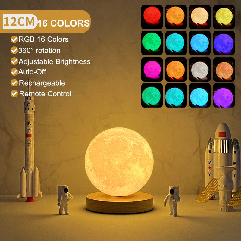 Creative 3D Magnetic Floating Levitating Moon Lamp Touch Control 3 Color Moon Light Lunar Night Light For Home Office Room Decor - Bellarte Enchanté Creative 3D Magnetic Floating Levitating Moon Lamp Touch Control 3 Color Moon Light Lunar Night Light For Home Office Room Decor