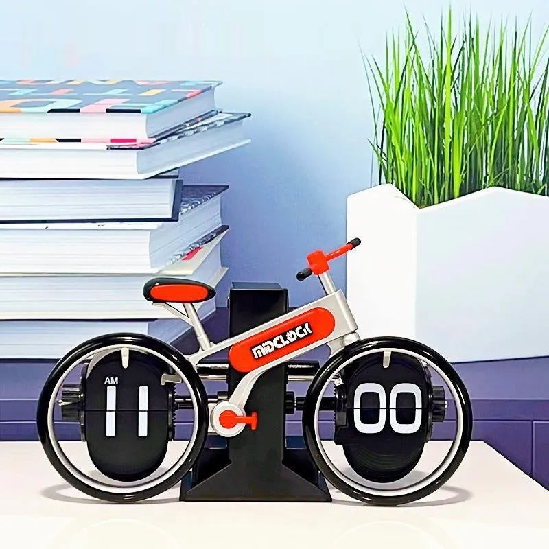 Creative Bicycle Flip Clock Household Desk Decorative Seat Clock - Bellarte Enchanté Creative Bicycle Flip Clock Household Desk Decorative Seat Clock