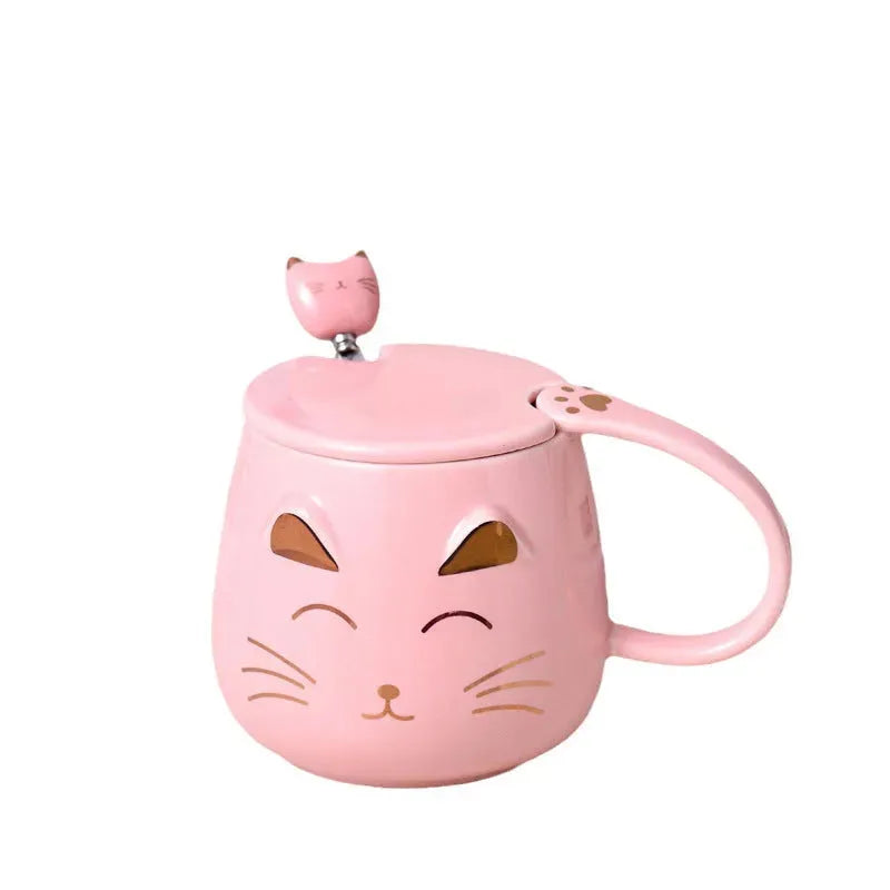 Creative Cartoon Animal Cat Shape Ceramic Breakfast Cup - Bellarte Enchanté Creative Cartoon Animal Cat Shape Ceramic Breakfast Cup