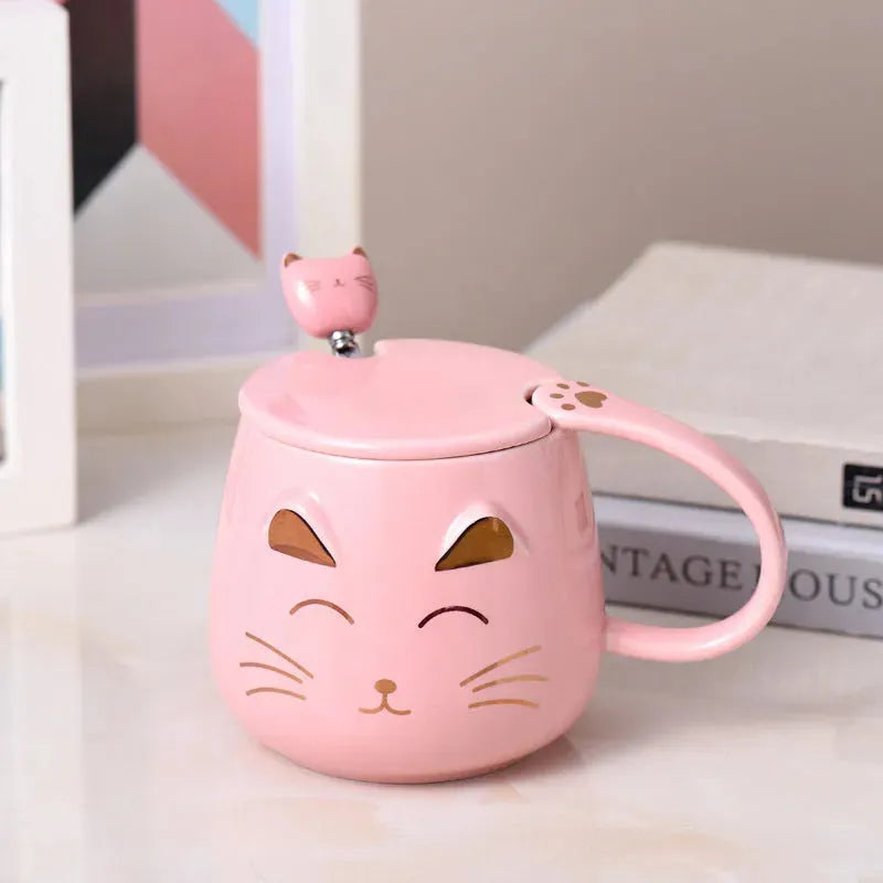 Creative Cartoon Animal Cat Shape Ceramic Breakfast Cup - Bellarte Enchanté Creative Cartoon Animal Cat Shape Ceramic Breakfast Cup