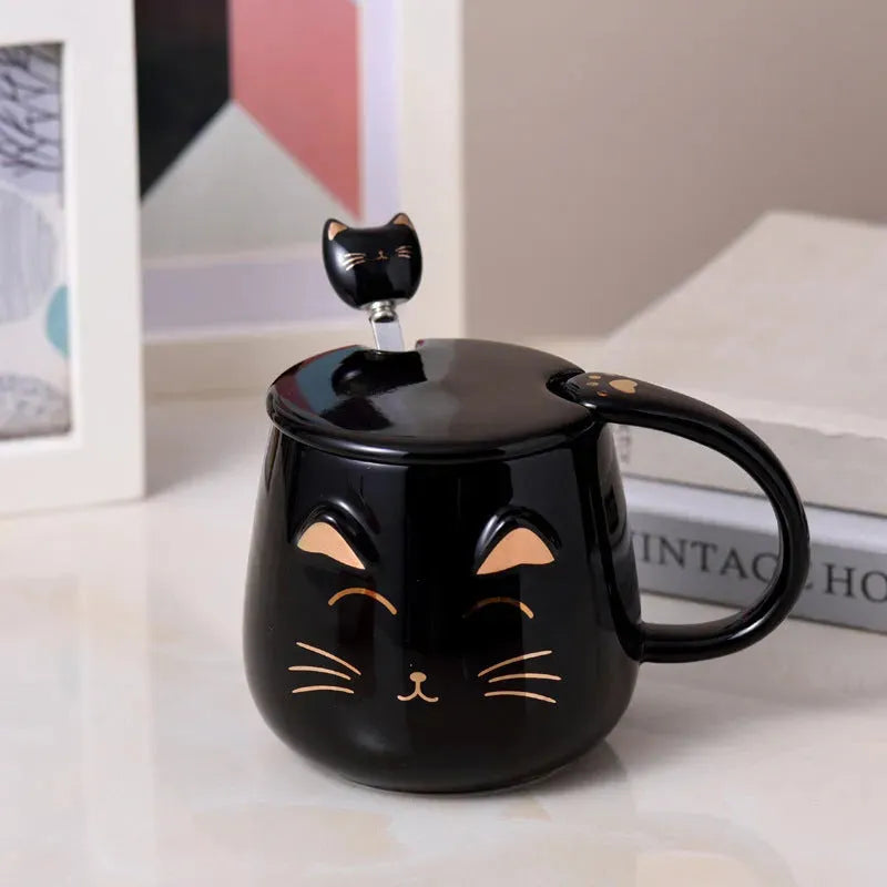 Creative Cartoon Animal Cat Shape Ceramic Breakfast Cup - Bellarte Enchanté Creative Cartoon Animal Cat Shape Ceramic Breakfast Cup