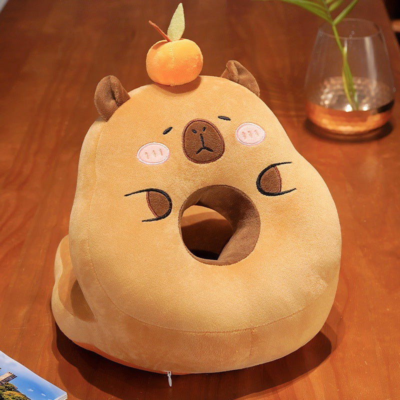 Creative Cute Capybara Ice Silk Afternoon Nap Lunch Break Artifact Plush Pillow - Bellarte Enchanté Creative Cute Capybara Ice Silk Afternoon Nap Lunch Break Artifact Plush Pillow