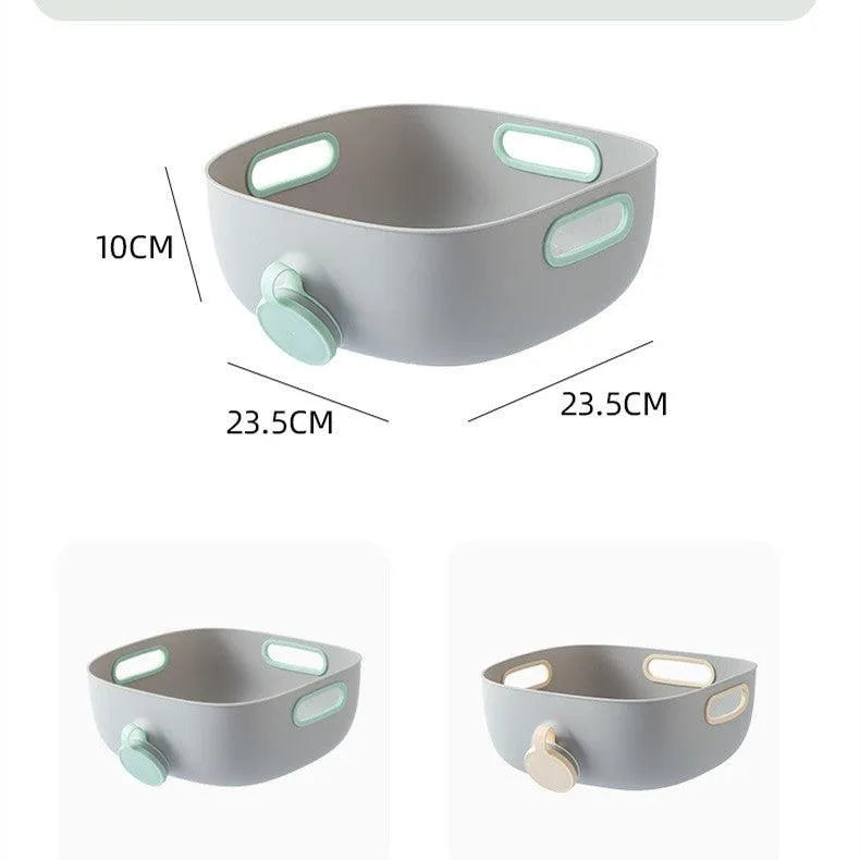 Creative Draining Basket Side Draining Rice Washing Filter Rice Rinsing Basin Kitchen Household Plastic Fruit And Vegetable Washing Basin Large - Bellarte Enchanté Creative Draining Basket Side Draining Rice Washing Filter Rice Rinsing Basin Kitchen Household Plastic Fruit And Vegetable Washing Basin Large