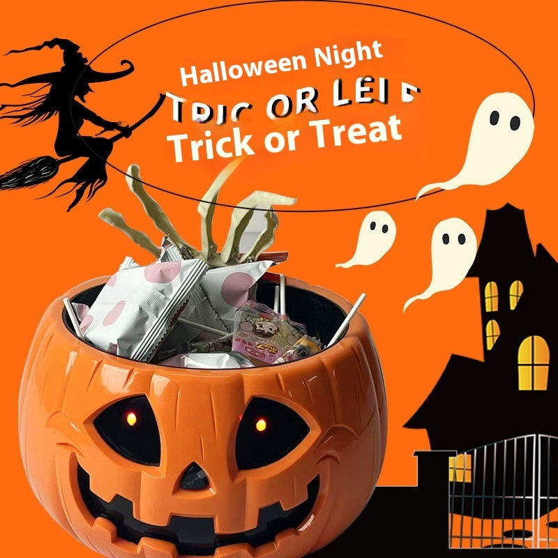 Creative Electric Halloween Pumpkin Lamp Candy Bowl - Bellarte Enchanté Creative Electric Halloween Pumpkin Lamp Candy Bowl