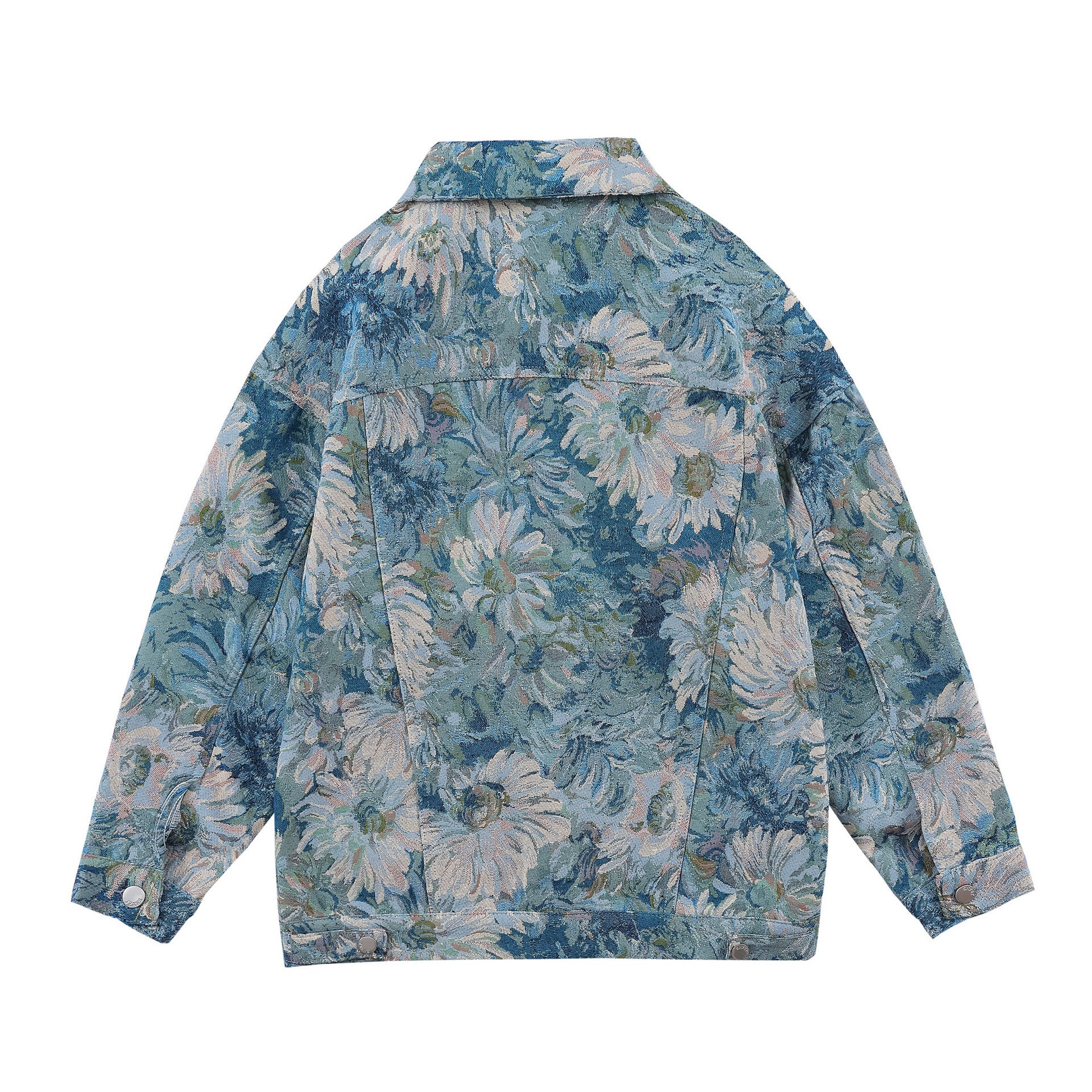 Creative Floral Denim Men Autumn Loose Men's And Women's Jackets - Bellarte Enchanté Creative Floral Denim Men Autumn Loose Men's And Women's Jackets