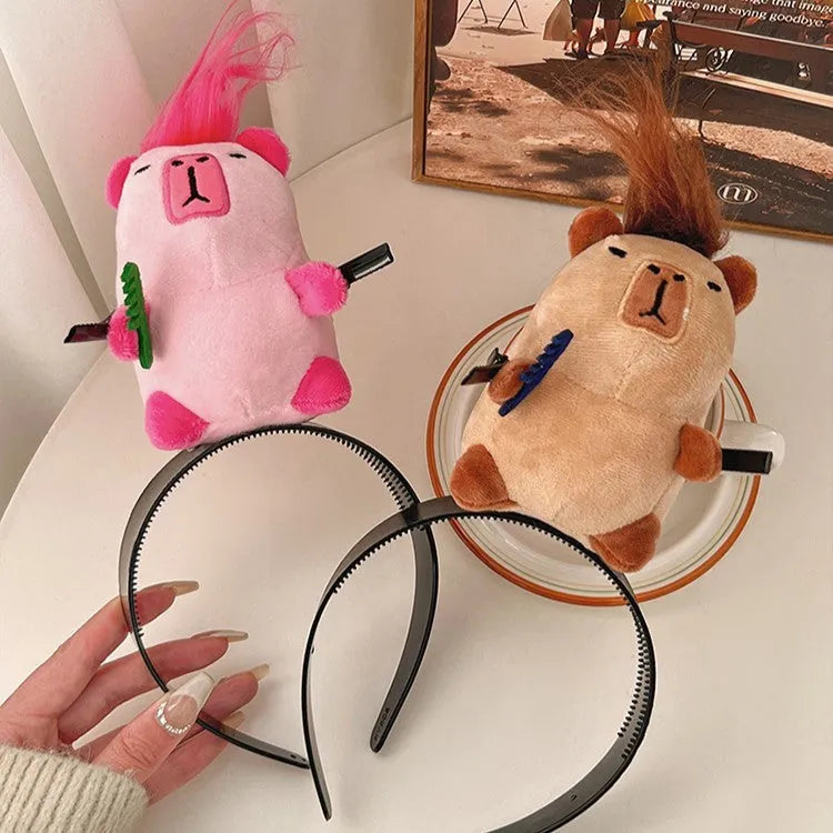 Creative Funny Cute Plush Doll Hairpin - Bellarte Enchanté Creative Funny Cute Plush Doll Hairpin