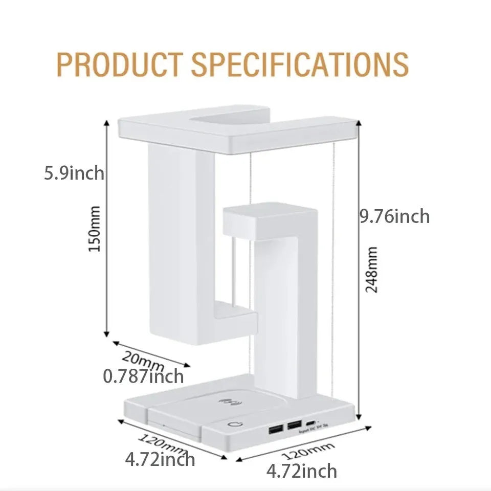 Creative Smartphone Wireless Charging Suspension Table Lamp Balance Lamp Floating For Home Bedroom - Bellarte Enchanté Creative Smartphone Wireless Charging Suspension Table Lamp Balance Lamp Floating For Home Bedroom