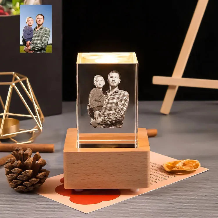 Creative Square Crystal Engraved Color Printed Photo Gift Ornaments - Bellarte Enchanté Creative Square Crystal Engraved Color Printed Photo Gift Ornaments