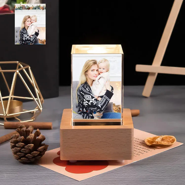 Creative Square Crystal Engraved Color Printed Photo Gift Ornaments - Bellarte Enchanté Creative Square Crystal Engraved Color Printed Photo Gift Ornaments