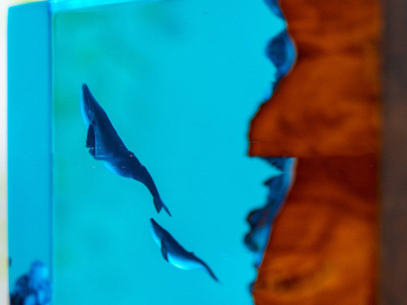 Creative Wood Epoxy Resin Whale Underwater World Small Night Lamp Real - Bellarte Enchanté Creative Wood Epoxy Resin Whale Underwater World Small Night Lamp Real