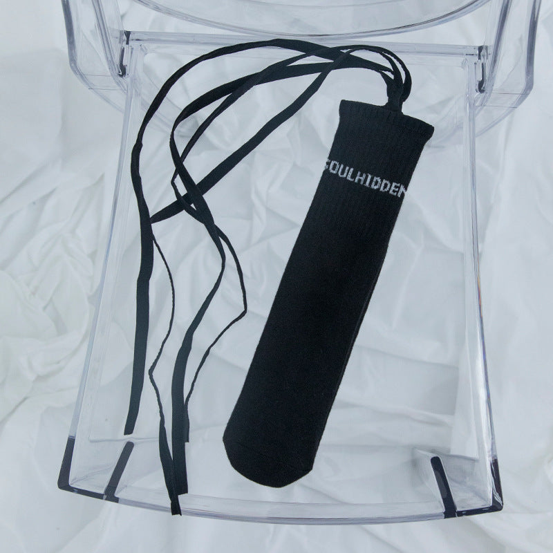 Cross Tie Socks Female Ins Eye-catching Tide Socks Calf Socks Medium Tube Socks - Bellarte Enchanté Cross Tie Socks Female Ins Eye-catching Tide Socks Calf Socks Medium Tube Socks