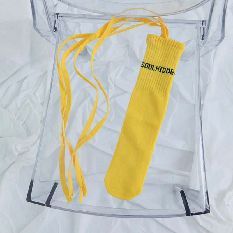 Cross Tie Socks Female Ins Eye-catching Tide Socks Calf Socks Medium Tube Socks - Bellarte Enchanté Cross Tie Socks Female Ins Eye-catching Tide Socks Calf Socks Medium Tube Socks