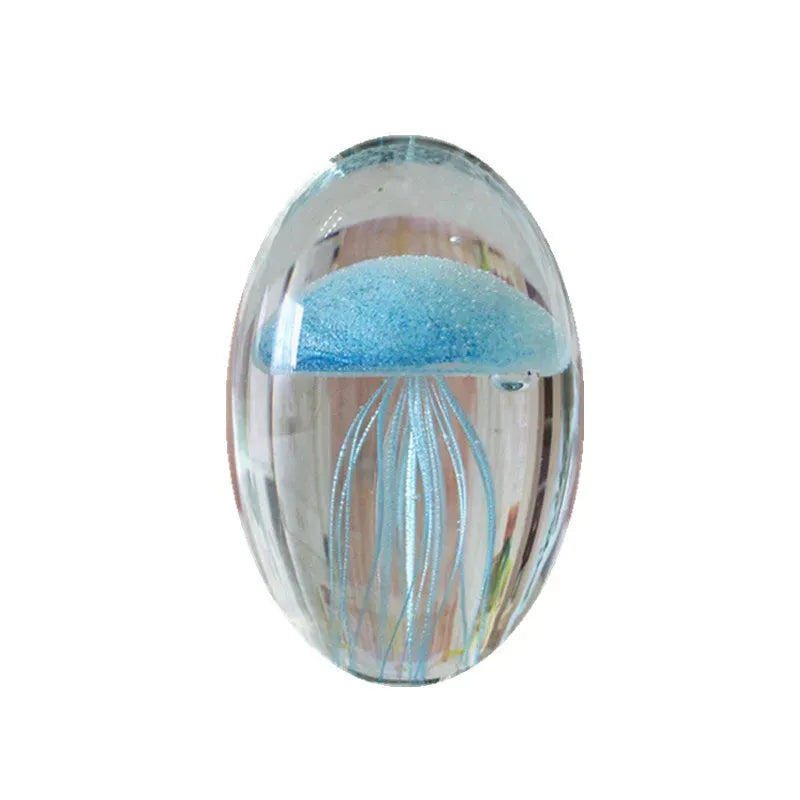 Crystal Ball Glass Luminous Jellyfish Ornaments Handicrafts Marine Animal Fish Tank Landscape - Bellarte Enchanté Crystal Ball Glass Luminous Jellyfish Ornaments Handicrafts Marine Animal Fish Tank Landscape