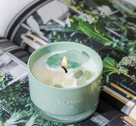 Crystal Glass Candle Handmade Aromatherapy - Bellarte Enchanté Crystal Glass Candle Handmade Aromatherapy