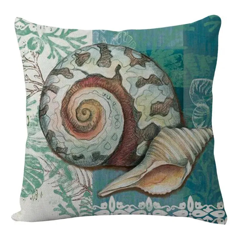 Cushion Covers Sea Turtle Printed Throw Pillow - Bellarte Enchanté Cushion Covers Sea Turtle Printed Throw Pillow