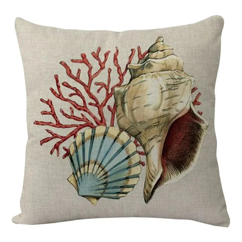 Cushion Covers Sea Turtle Printed Throw Pillow - Bellarte Enchanté Cushion Covers Sea Turtle Printed Throw Pillow