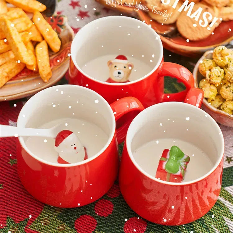 Cute Cartoon 3D Mark Ceramic Cup - Bellarte Enchanté Cute Cartoon 3D Mark Ceramic Cup