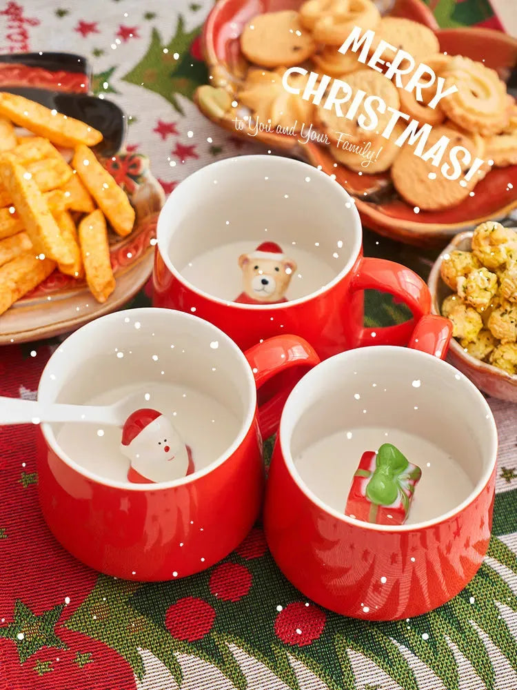 Cute Cartoon 3D Mark Ceramic Cup - Bellarte Enchanté Cute Cartoon 3D Mark Ceramic Cup