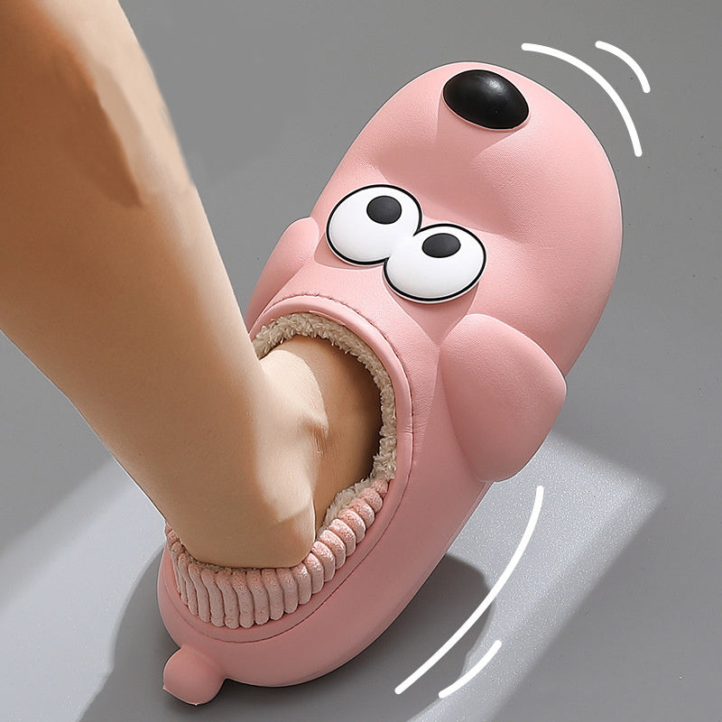 Cute Dog Shoes EVA Winter House Shoes Unisex Fuzzy Slippers - Bellarte Enchanté Cute Dog Shoes EVA Winter House Shoes Unisex Fuzzy Slippers