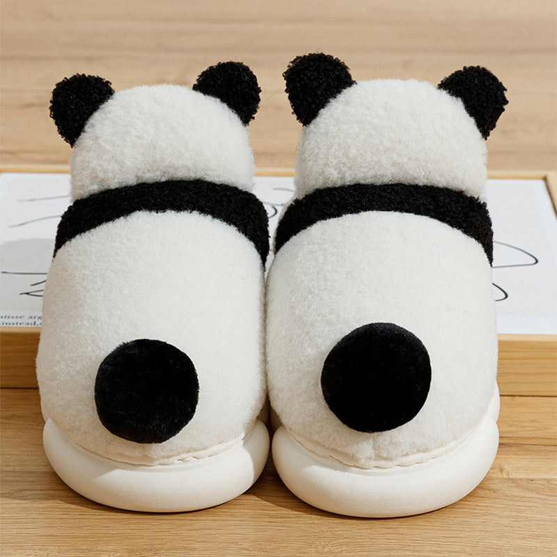 Cute Panda Shoes Winter Plush Slippers Women - Bellarte Enchanté Cute Panda Shoes Winter Plush Slippers Women