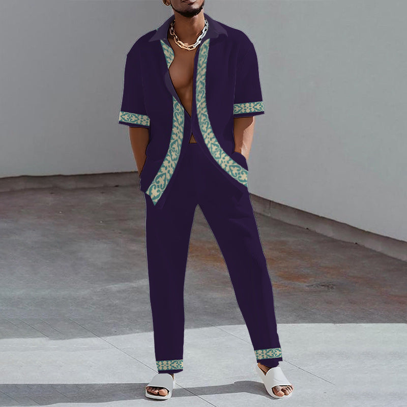 HIP HOP Men's Trendy Multi-color Long Sleeve Casual Suit