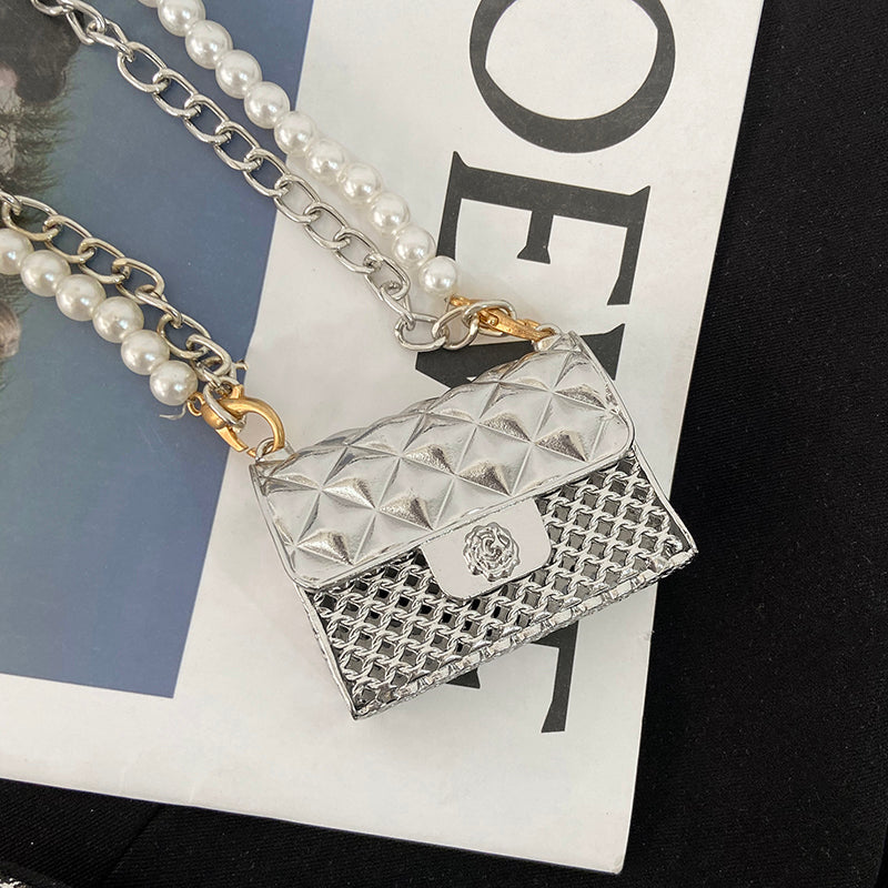 Fashion Personality Mini Bag Women's Pearl Chain