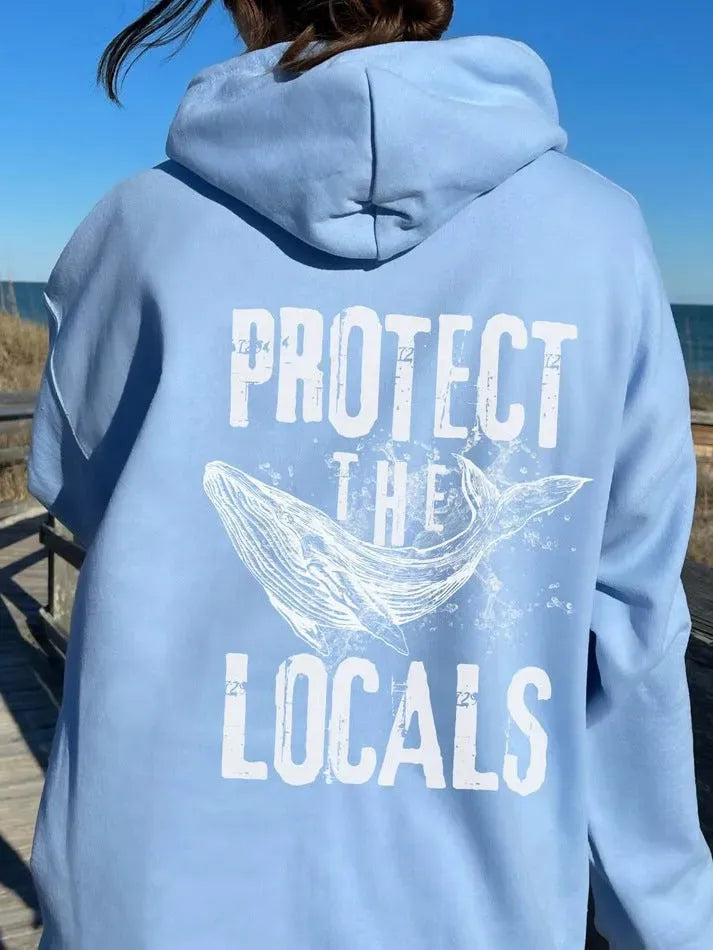 Damen Hoodie Protect the Locals Wale - Bellarte Enchanté Damen Hoodie Protect the Locals Wale