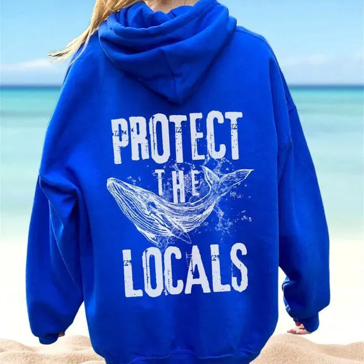 Damen Hoodie Protect the Locals Wale - Bellarte Enchanté Damen Hoodie Protect the Locals Wale